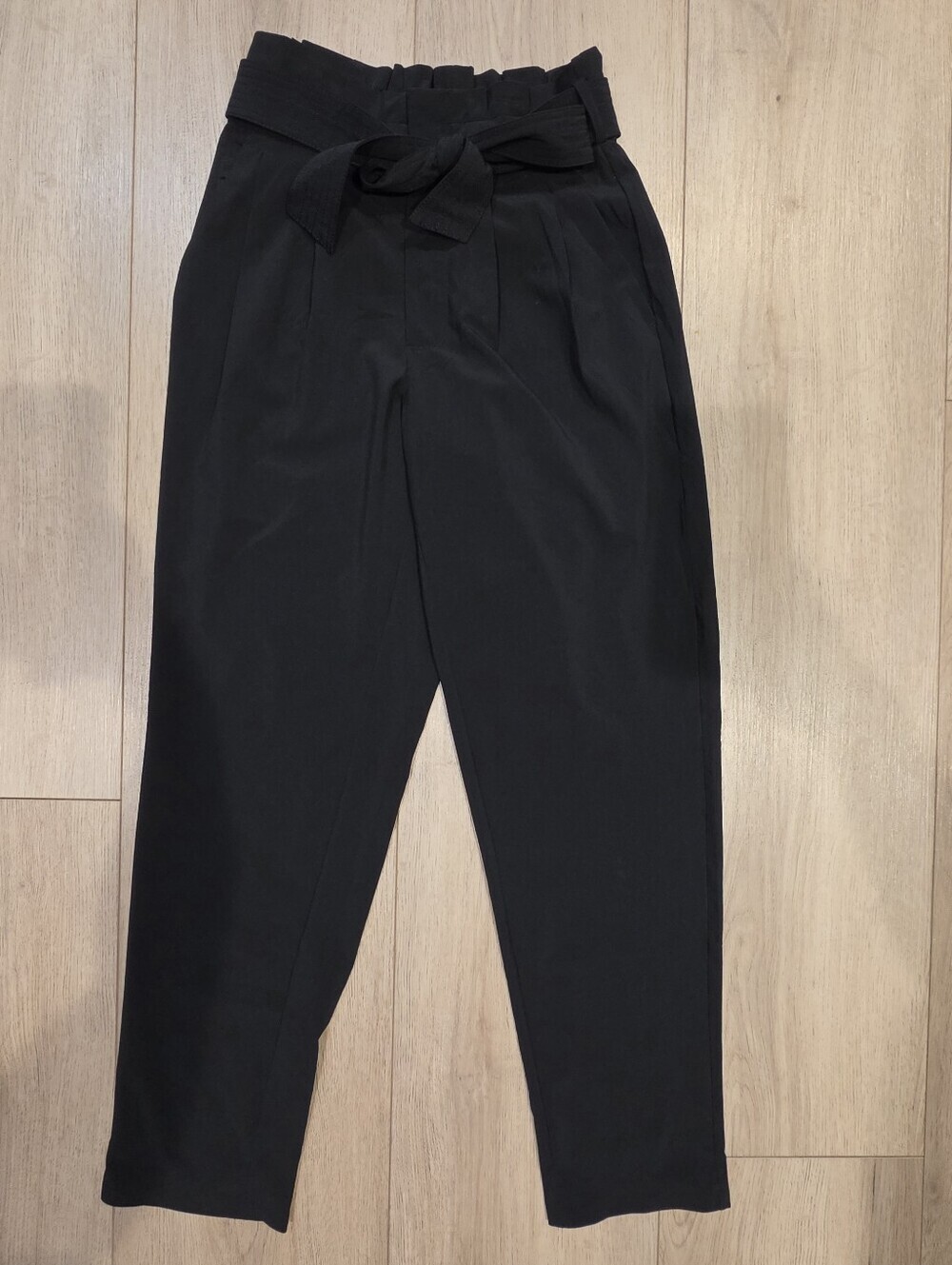 Athleta Skyline Pant II Womens Size 0 Black High Rise Tie Waist Ankle Pants - Picture 1 of 6